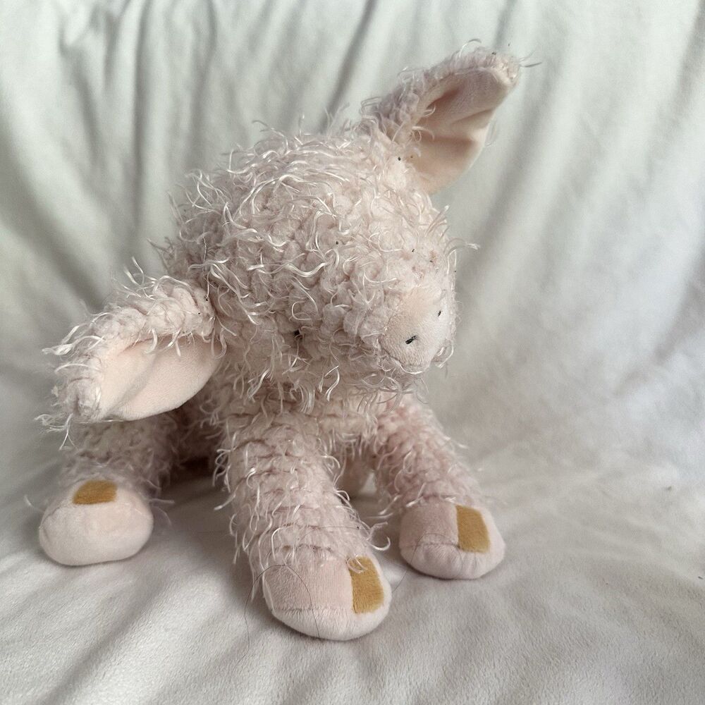 Bunnies by the Bay Hammie Shaggy Pink Pig Striped Hooves Lovey Farm Animal Plush